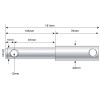 Dual Lower Link Implement Weld In Pin 22x181mm Cat 1 