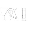 Front Loader Bucket Dozer Bracket Eyelet Ø23mm Weld On