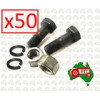 50x Rotary Hoe Rotavator Blade Nut And Bolt Kit 14mm x 40mm UNF Fits for Celli 50x Rotary Hoe Rotavator Blade Nut And Bolt Kit 14mm x 40mm UNF Fits for Celli