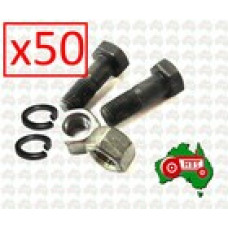 50x Rotary Hoe Rotavator Blade Nut And Bolt Kit 14mm x 40mm UNF Fits for Celli 50x Rotary Hoe Rotavator Blade Nut And Bolt Kit 14mm x 40mm UNF Fits for Celli
