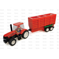 Tractor UNIVERSAL HOBBIES Case IH Tractor and Trailer Toy Brick Building Kit