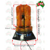 LED Flashing Beacon Light Kit 12-80 V, Amber Color