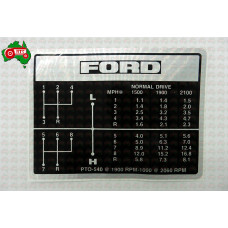 Decal Gear Change Fordson 4000, 5000, 7000 & 4600