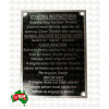 Starting Instruction Plate Massey Ferguson 135 After 1964