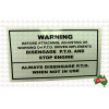 Decal- Main PTO Warning Massey Ferguson 135