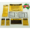 Warning Decal Set Ford & Fordson 2000, 3000, 4000, 5000, 6000 to TW5