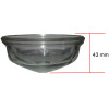 Glass Bowl Curved Base 