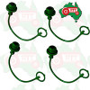 4x Hydraulic Coupler Dust Plugs For Remotes ISO 1/2" Type - Green