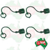 4x Hydraulic Coupler Dust Caps For Remotes ISO 1/2" Type - Green