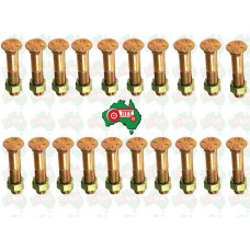 20 x High Tensile Plough Head Bolts and Nuts 3/8" x 1 /2" U.N.C