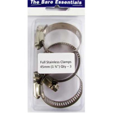 ​Bare Essential Full Stainless Hose Clamp 45mm (1 3/4") Qty- 3