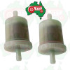 2 x In-Line Fuel Filters For Kubota G1700, G1800, GF1800, G1900 With D662 / D722 Engine