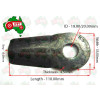 Disc Mower Blade ID 19/20mm, 110mm x 35mm x 4mm