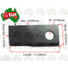 LH Disc Mower Blade ID 19mm, 112mm x 47mm x 4mm 