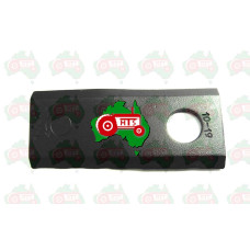 LH Disc Mower Blade ID 18.25mm, 107mm x 45mm x 4mm