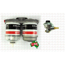 Delphi Cav Dual fuel filter assembly with 1/2" UNF ports