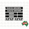 Decal Set David Brown 1200 Series 1212