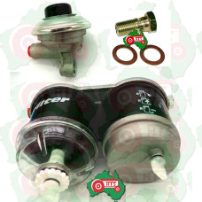 Dual fuel filter assembly with 1/2" UNF ports