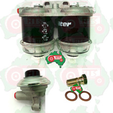 Dual fuel filter assembly with 1/2" UNF ports