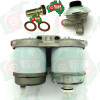 Dual fuel filter assembly with 1/2" UNF ports