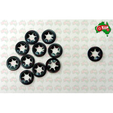 10x Genuine Imperial Starlock Washer Round Shaft push on Clips, ID 5/16"