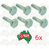 6 x Cone Wheel Bolt 1/2" x 1 7/8" UNC Case IH & David Brown