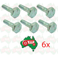 6 x Cone Wheel Bolt 1/2" x 1 7/8" UNC Case IH & David Brown
