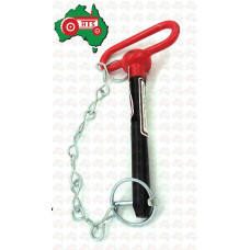 Red Handle Hitch Pin with Lynch Pin & Chain 5/8 x 139.70mm