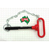 Red Handle Hitch Pin with Lynch Pin & Chain 5/8 x 139.70mm
