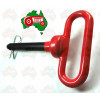 Red Handle Hitch Pin with Grip Clip, Pin Ø16mm, Working length: 101.60mm