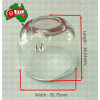 Glass Bowl OD 56.75mm ID 46.65mm HEIGHT 38.54mm