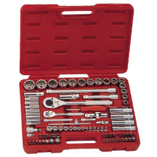 Genius AC-2487 87 Piece 1/4" & 1/2" Metric Hand Socket & Bit Set.