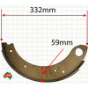  Brake Shoe Kit 38 mm (1 1/2") Wide