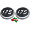 Pair of side medallions (Plastic) for Massey Ferguson 175