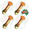 4 x High Tensile Plough Head Bolts and Nuts Grade 8 