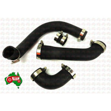 Radiator Hose Kit 65 With 192 Or 203 - Solid Rubber Bottom Hose and Clamps