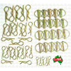 Assorted Linch Lynch Pin R Pin Kit 50 Pcs