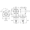 Rotary Cutter Slasher Implement Gearbox 1:1.93 40HP Roller Bearing Type