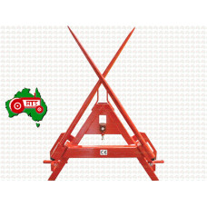 3 Point Or Quick Hitch Folding Hay Bale Spike Carrier Tines 1100mm CAT 2
